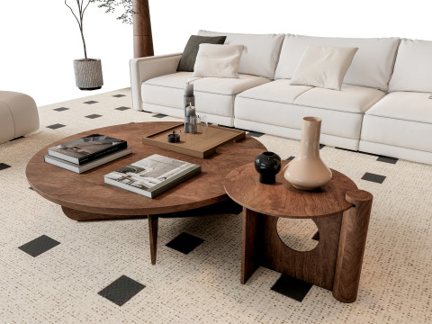Sofa Coffee table sofa combination 6 3Dモデル