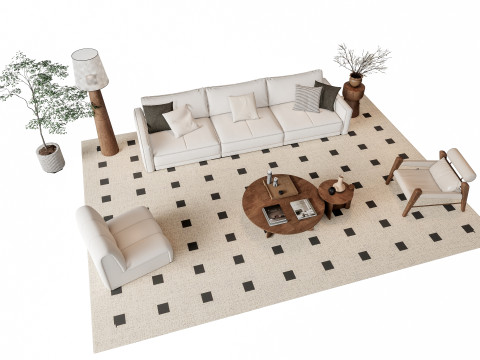Sofa Coffee table sofa combination 6 3Dモデル