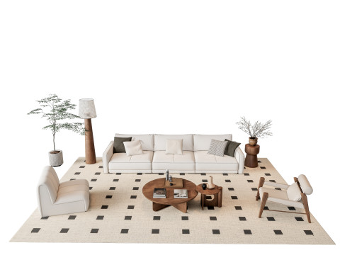 Sofa Coffee table sofa combination 6 3Dモデル