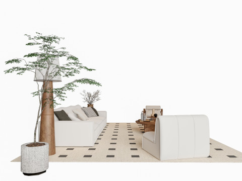 Sofa Coffee table sofa combination 6 3Dモデル