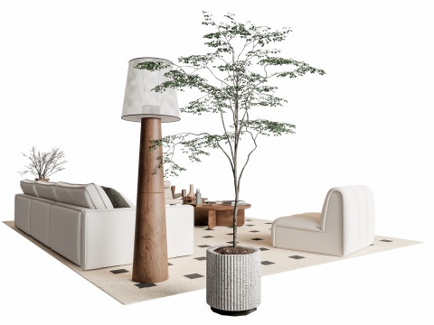 Sofa Coffee table sofa combination 6 3Dモデル