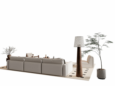 Sofa Coffee table sofa combination 6 3Dモデル