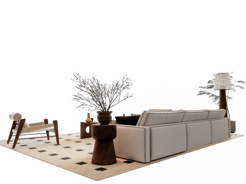 Sofa Coffee table sofa combination 6 3Dモデル