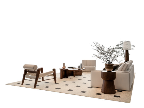 Sofa Coffee table sofa combination 6 3Dモデル