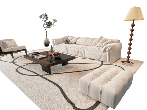 Sofa Coffee table sofa combination 7 Modèle 3D
