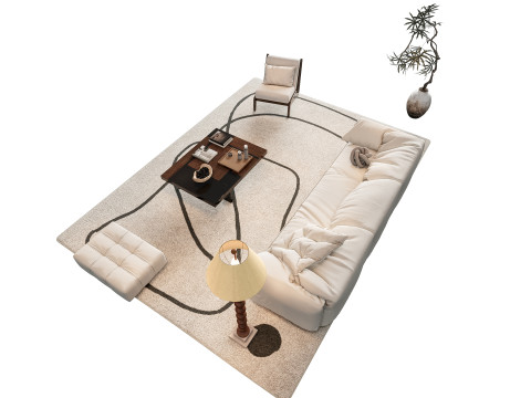 Sofa Coffee table sofa combination 7 Modèle 3D