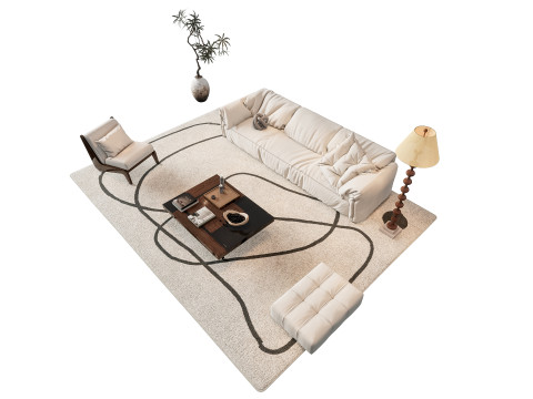 Sofa Coffee table sofa combination 7 Modèle 3D