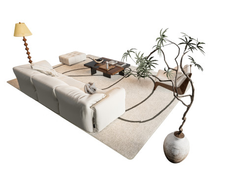 Sofa Coffee table sofa combination 7 Modèle 3D