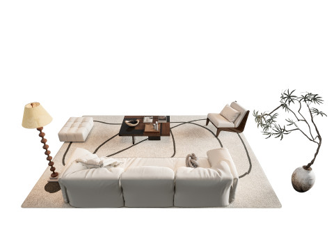Sofa Coffee table sofa combination 7 Modèle 3D