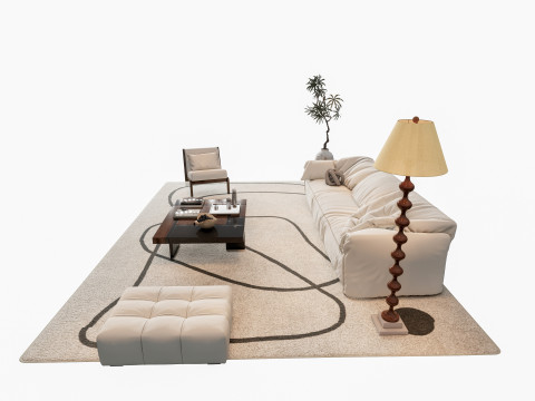 Sofa Coffee table sofa combination 7 Modèle 3D