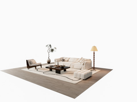 Sofa Coffee table sofa combination 7 Modèle 3D