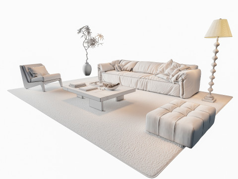 Sofa Coffee table sofa combination 7 Modèle 3D