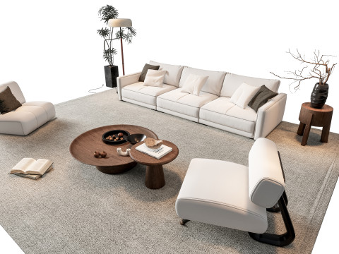 Sofa Coffee table sofa combination 8 3Dモデル