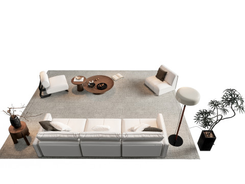 Sofa Coffee table sofa combination 8 3Dモデル