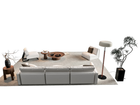 Sofa Coffee table sofa combination 8 3Dモデル