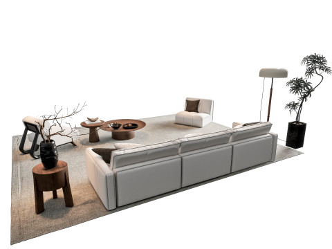 Sofa Coffee table sofa combination 8 3Dモデル