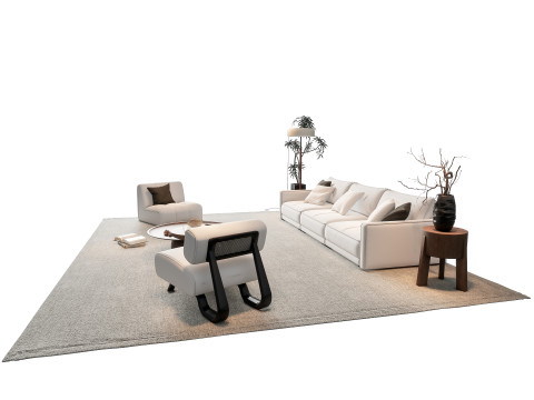 Sofa Coffee table sofa combination 8 3Dモデル