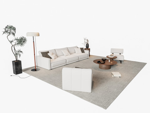 Sofa Coffee table sofa combination 8 3Dモデル