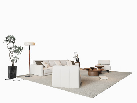 Sofa Coffee table sofa combination 8 3Dモデル