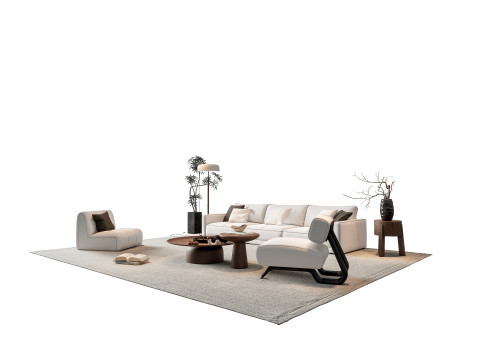 Sofa Coffee table sofa combination 8 3Dモデル