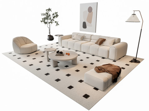 Sofa Coffee table sofa combination 9 3Dモデル