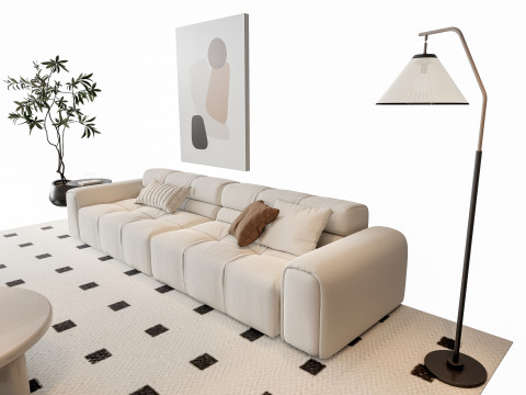 Sofa Coffee table sofa combination 9 3Dモデル