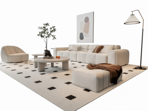 Sofa Coffee table sofa combination 9 3Dモデル