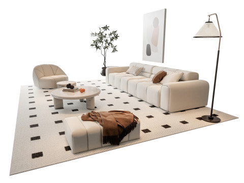 Sofa Coffee table sofa combination 9 3Dモデル