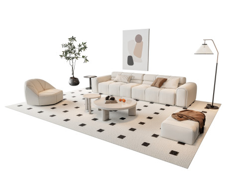 Sofa Coffee table sofa combination 9 3Dモデル