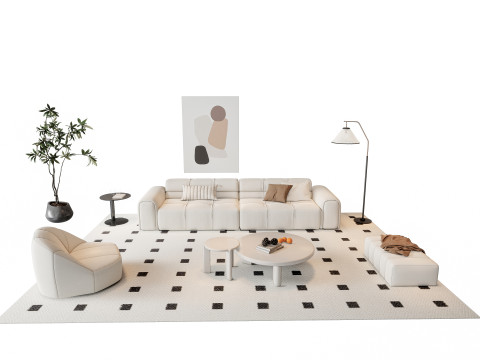 Sofa Coffee table sofa combination 9 3Dモデル
