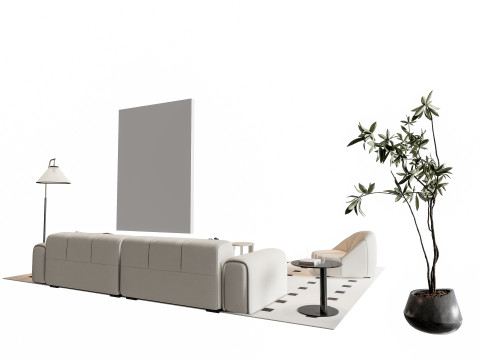 Sofa Coffee table sofa combination 9 3Dモデル