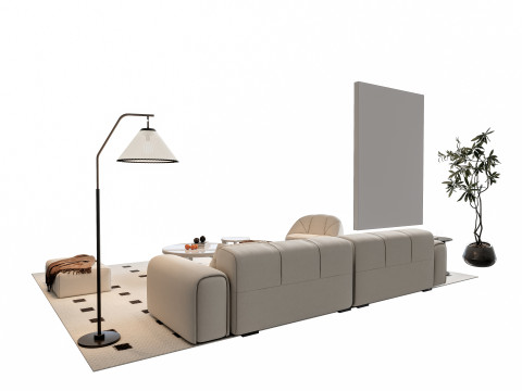 Sofa Coffee table sofa combination 9 3Dモデル