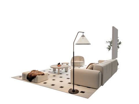 Sofa Coffee table sofa combination 9 3Dモデル