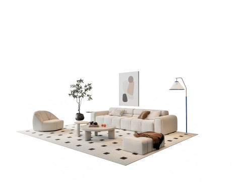 Sofa Coffee table sofa combination 9 3Dモデル