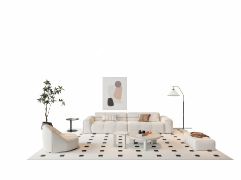 Sofa Coffee table sofa combination 9 3Dモデル
