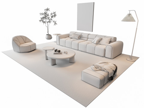 Sofa Coffee table sofa combination 9 3Dモデル
