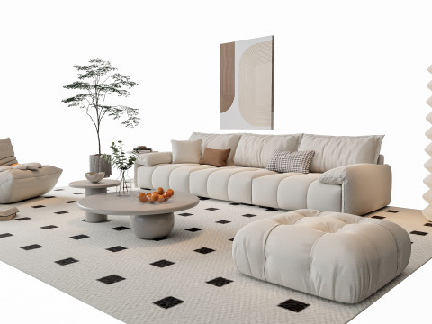 Sofa Coffee table sofa combination 10 3Dモデル