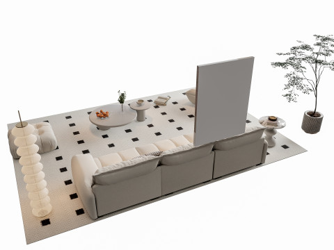 Sofa Coffee table sofa combination 10 3Dモデル