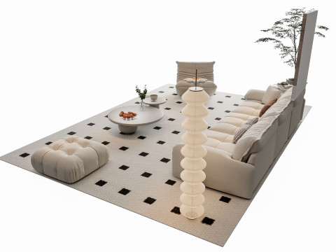 Sofa Coffee table sofa combination 10 3Dモデル