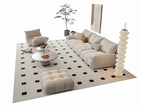 Sofa Coffee table sofa combination 10 3Dモデル