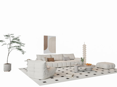Sofa Coffee table sofa combination 10 3Dモデル