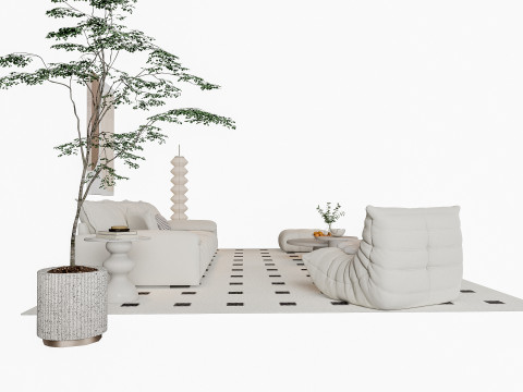 Sofa Coffee table sofa combination 10 3Dモデル