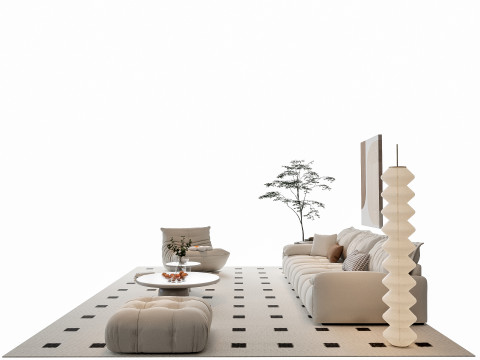 Sofa Coffee table sofa combination 10 3Dモデル