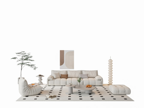 Sofa Coffee table sofa combination 10 3Dモデル