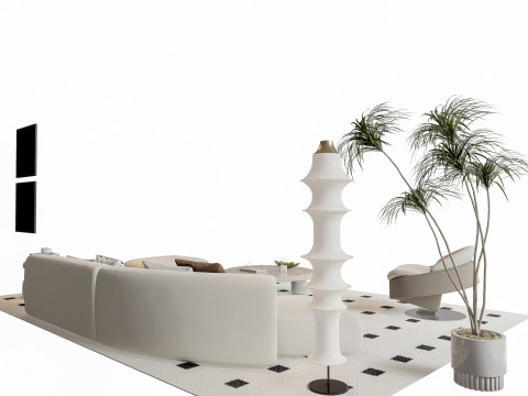 Sofa Coffee table sofa combination 11 3D Model