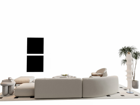 Sofa Coffee table sofa combination 11 3D Model