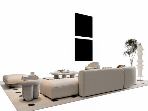 Sofa Coffee table sofa combination 11 3D Model