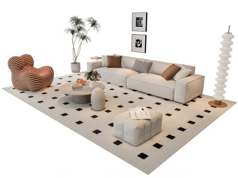 Sofa Coffee table sofa combination 12 Modelo 3D