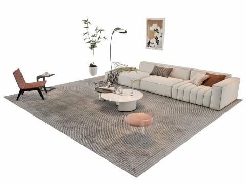 Sofa Coffee table sofa combination 13 3D Model