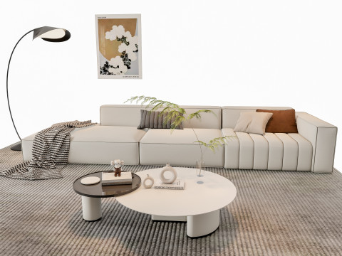 Sofa Coffee table sofa combination 13 3D Model